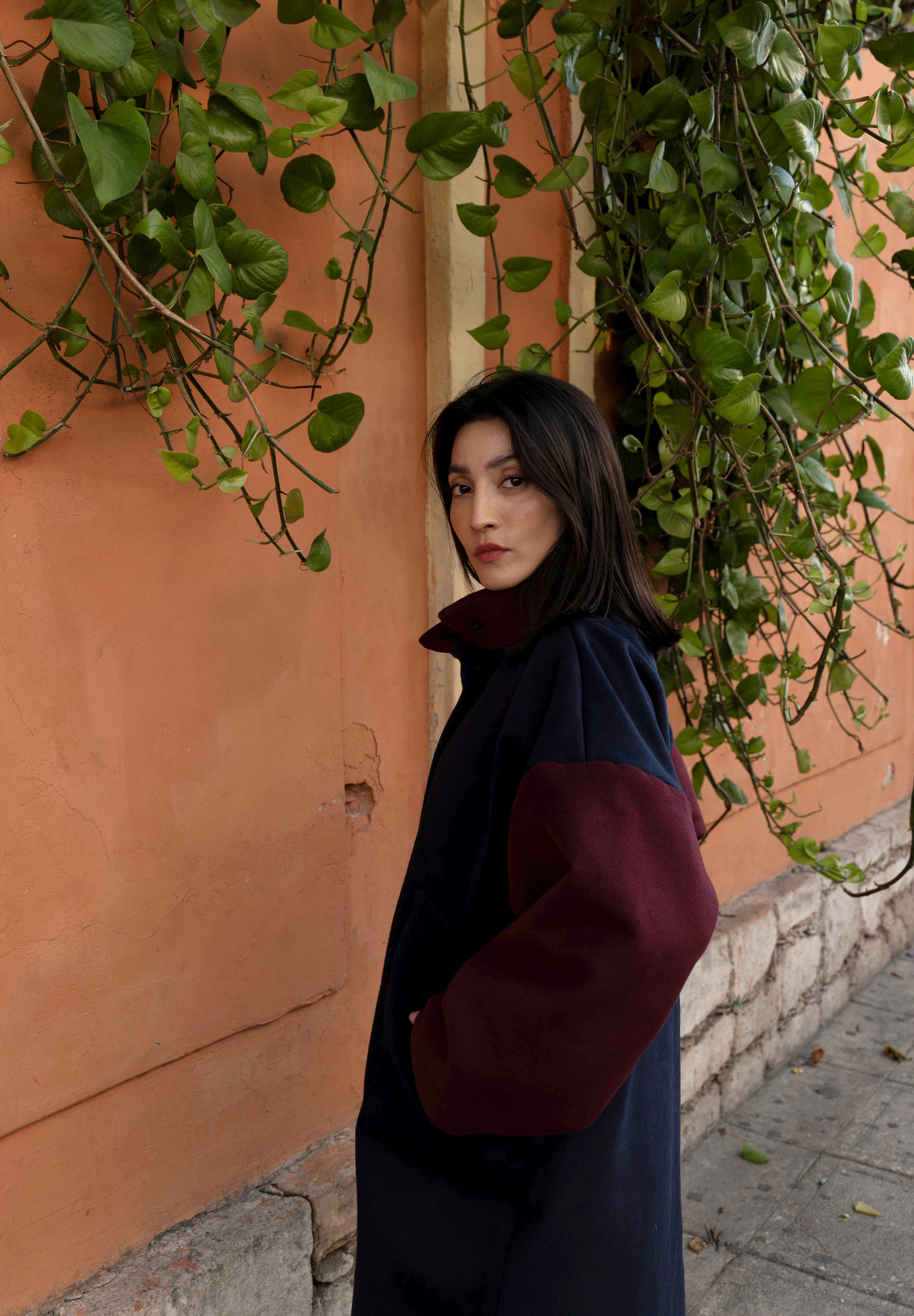 BABYLON MANTEAU INDIGO ET ROSEWOOD