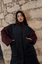 BABYLON MANTEAU INDIGO ET ROSEWOOD