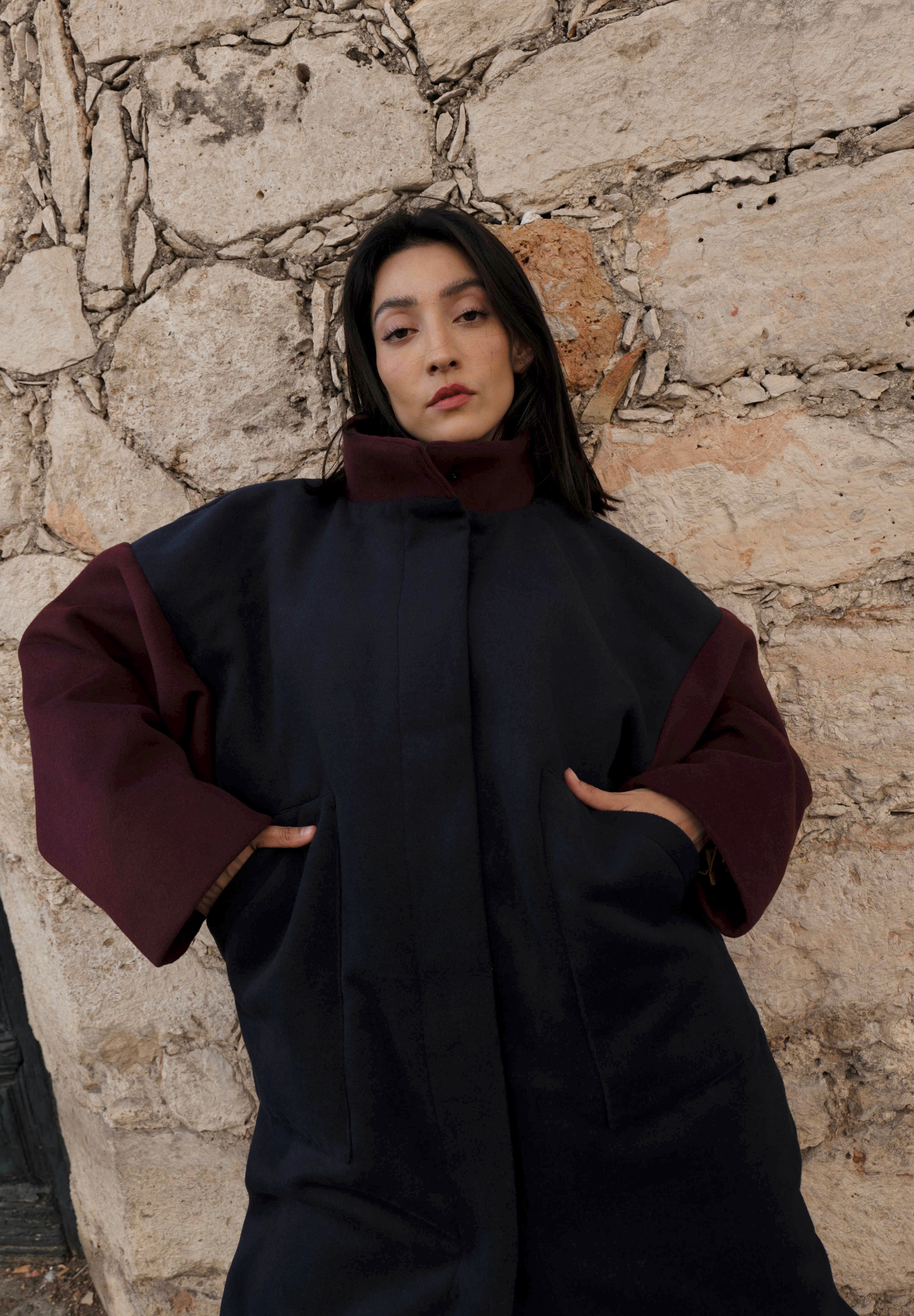 BABYLON MANTEAU INDIGO ET ROSEWOOD