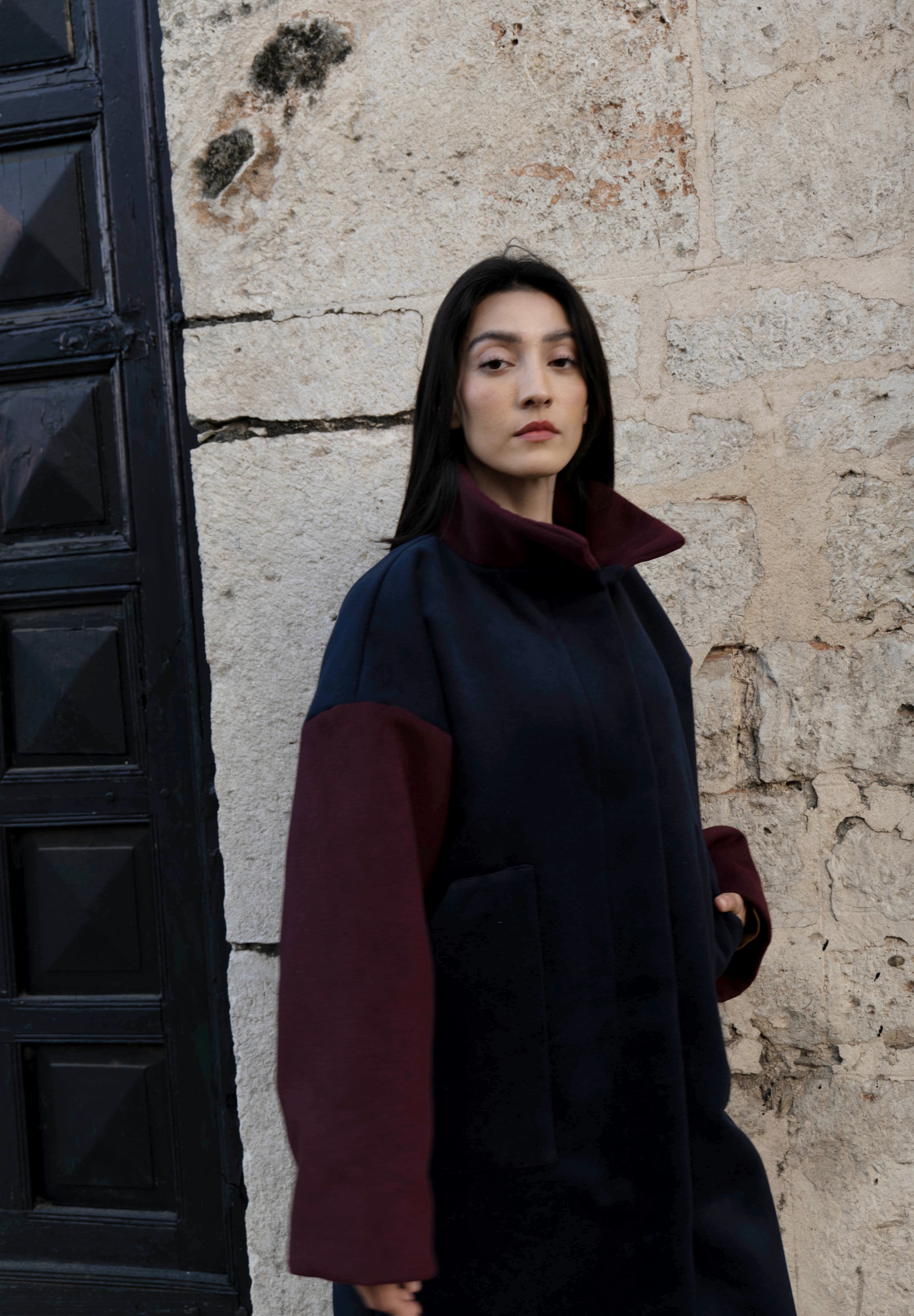 BABYLON MANTEAU INDIGO ET ROSEWOOD