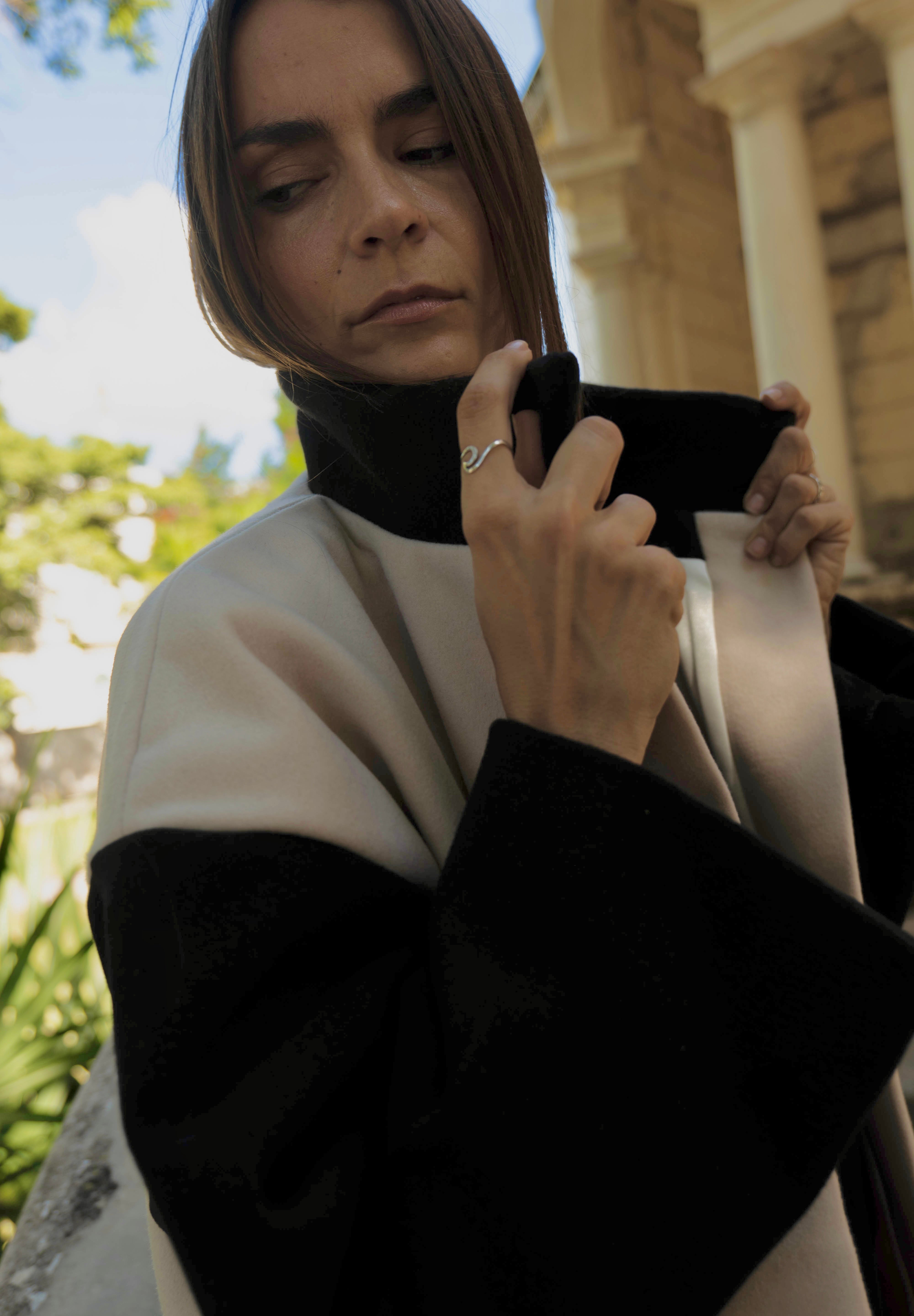 BABYLON COAT ALMOND AND PEPPER