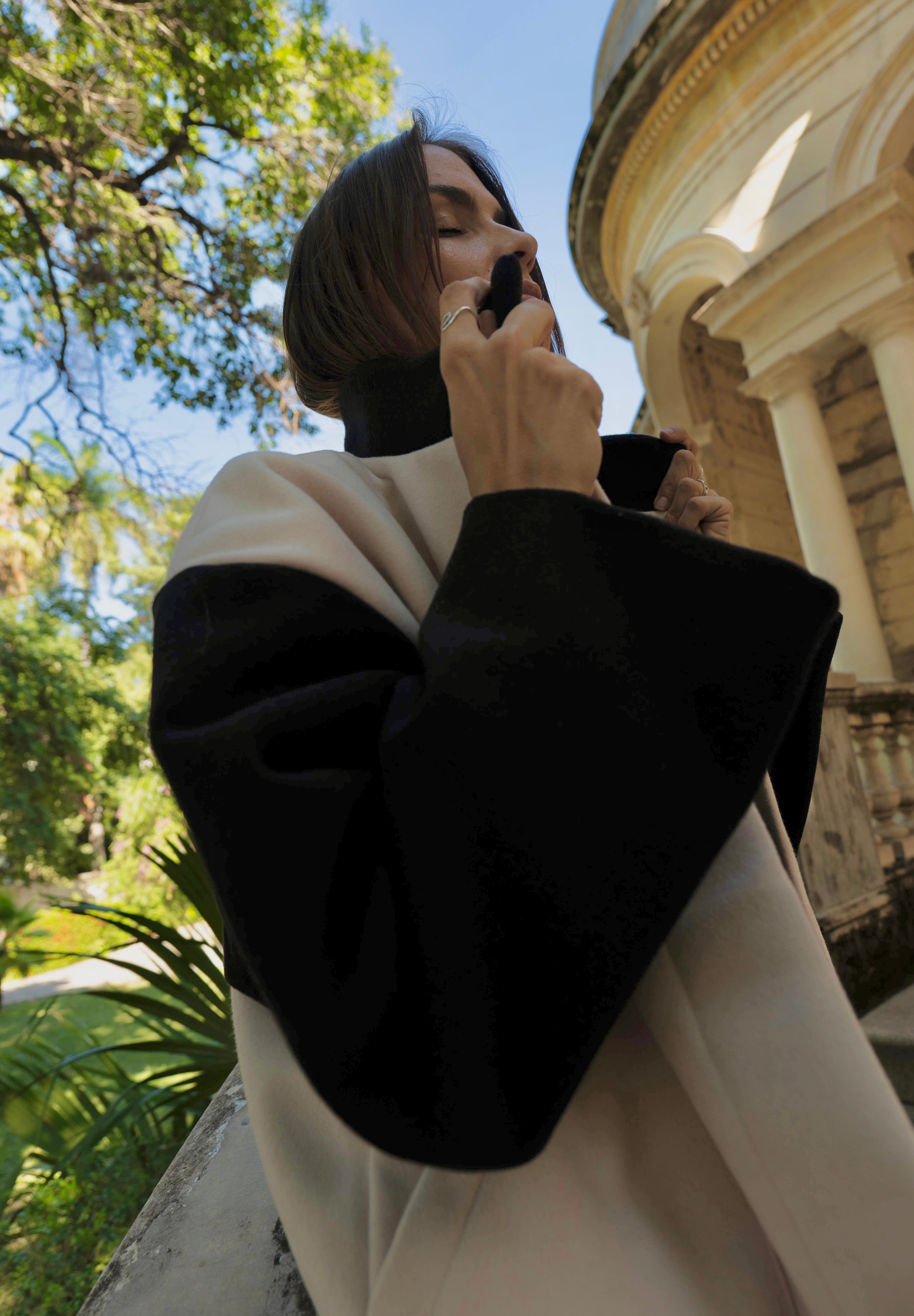 BABYLON COAT ALMOND AND PEPPER