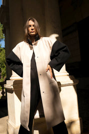 BABYLON COAT ALMOND AND PEPPER