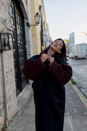 BABYLON MANTEAU INDIGO ET ROSEWOOD