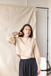 Black wide-leg Lyocell palazzo pant – MAS Montréal, SS27