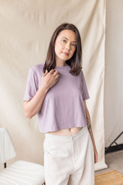 Beige linen trouser with front seam detail – MAS Montréal, SS27