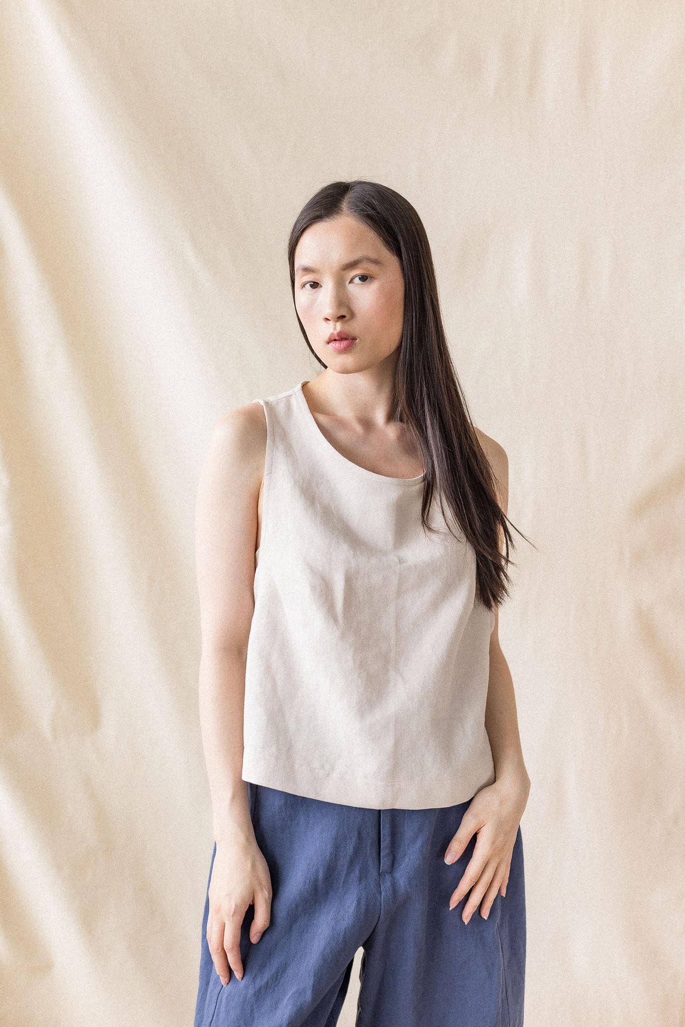 Capri Tank Top - Linen