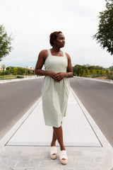 SANTORINI DRESS SEAFOAM