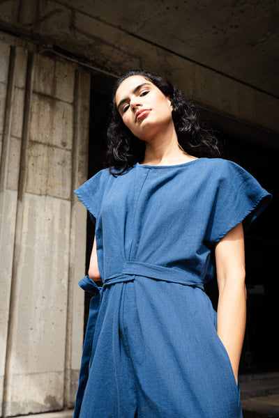 MOROCCO JUMPSUIT AZURE (Blue) | MAS Montréal