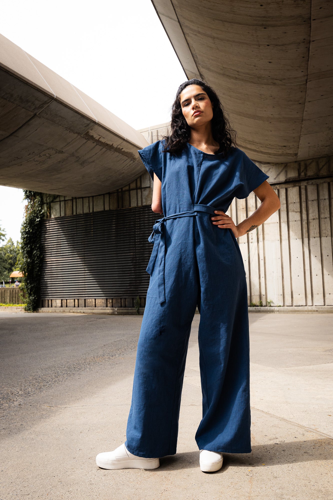 MOROCCO JUMPSUIT AZURE (Blue) | MAS Montréal