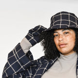 Nuuk Mittens Checkered Blue